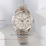 Best Rolex Sky-Dweller Replica Swiss 9002 Movement White Dial Stainless Steel 